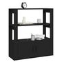 Voir la diapositive 4 : VIDAXL Buffet Noir 80x30x90 cm Bois d'ingenierie