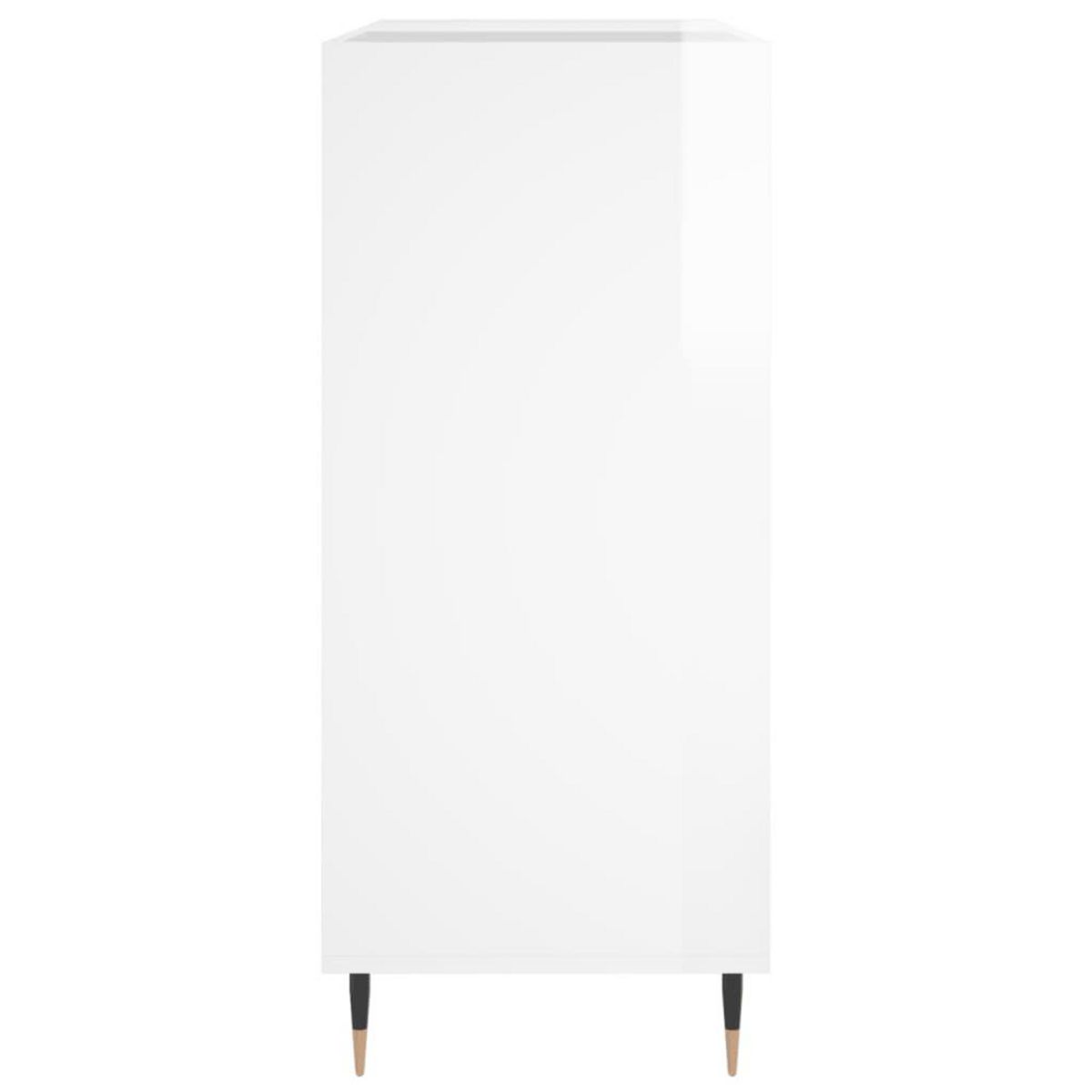 VIDAXL Armoire a disques blanc brillant 84,5x38x89cm bois d'ingenierie