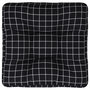 Voir la diapositive 2 : VIDAXL Coussin de palette motif a carreaux noir 50x50x12 cm tissu
