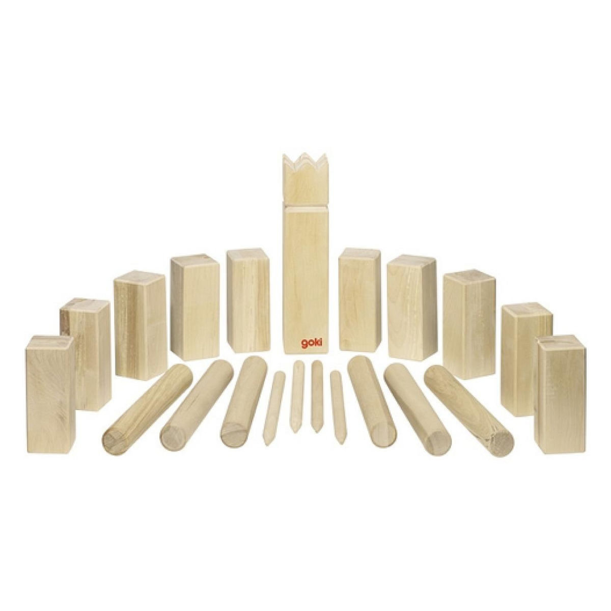 Goki Jeu d'échecs Viking Kubb 21 pièceshêtre