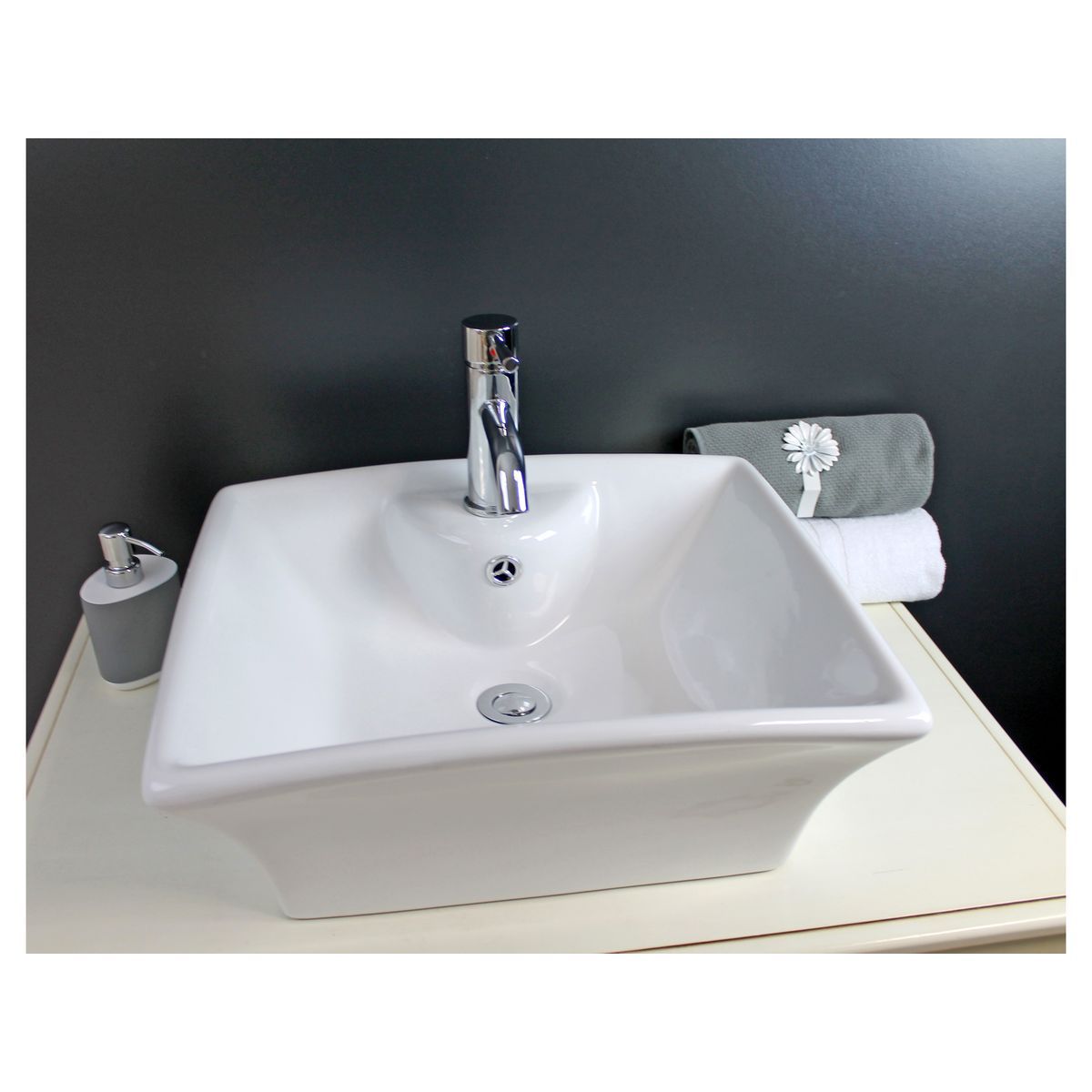 ONDEE VESUVE Vasque 48x40cm BLANC