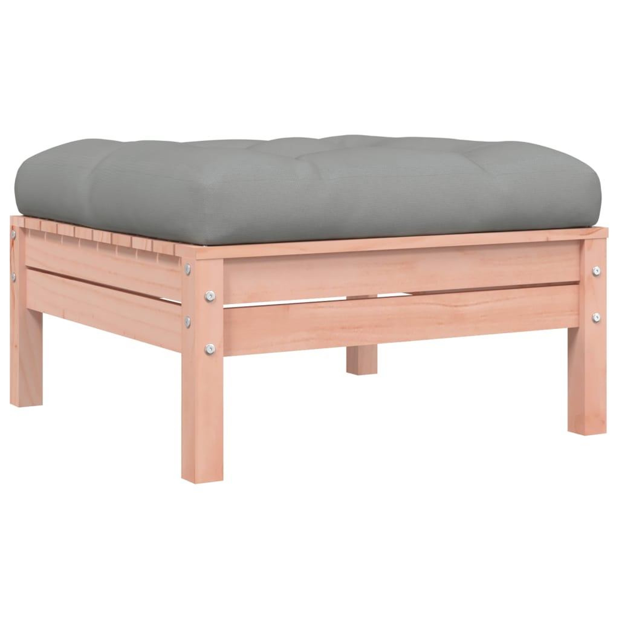 Voir la diapositive 2 : VIDAXL Repose-pied de jardin avec coussin bois massif douglas