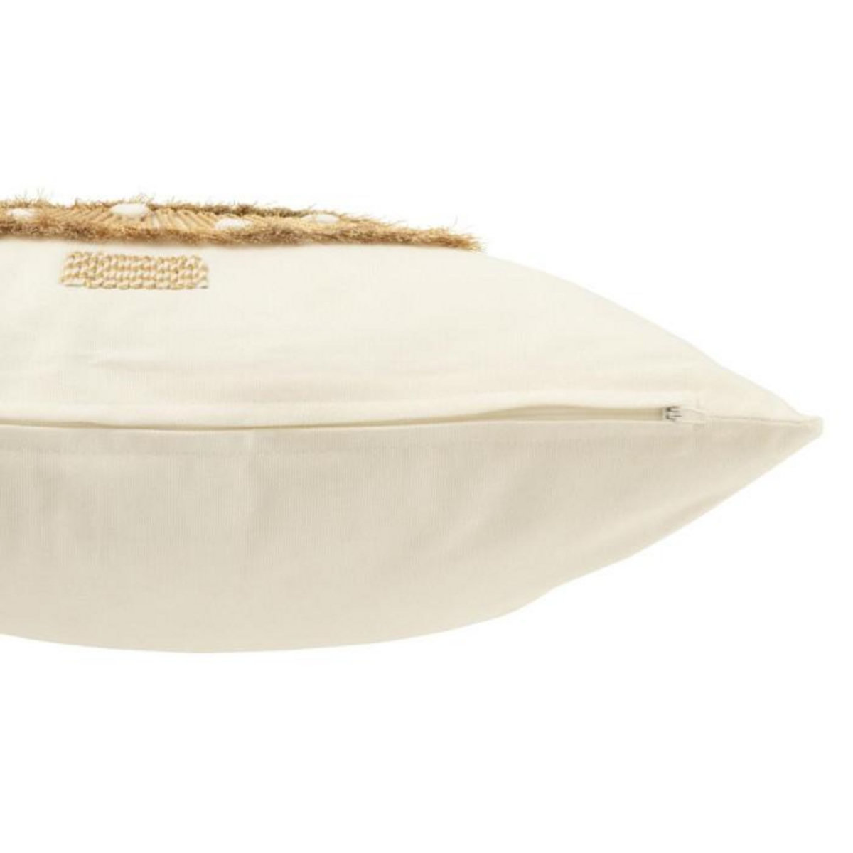 Paris Prix Coussin Déco Sapin  Franges  45x45cm Blanc