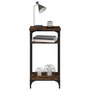 Voir la diapositive 5 : VIDAXL Table d'appoint Chene fume 40x30x75 cm Bois d'ingenierie