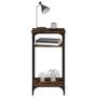 Voir la diapositive 5 : VIDAXL Table d'appoint Chene fume 40x30x75 cm Bois d'ingenierie