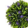 Voir la diapositive 6 : HOMCOM Lot de 2 plantes artificielles avec fleurs de lavande arbre artificiel tronc et pot inclus - hauteur 60 cm intérieur et extérieur vert