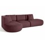 Voir la diapositive 6 : LISA DESIGN Santorini - canapé modulable d'angle gauche + pouf - 5 places - en tissu texturé
