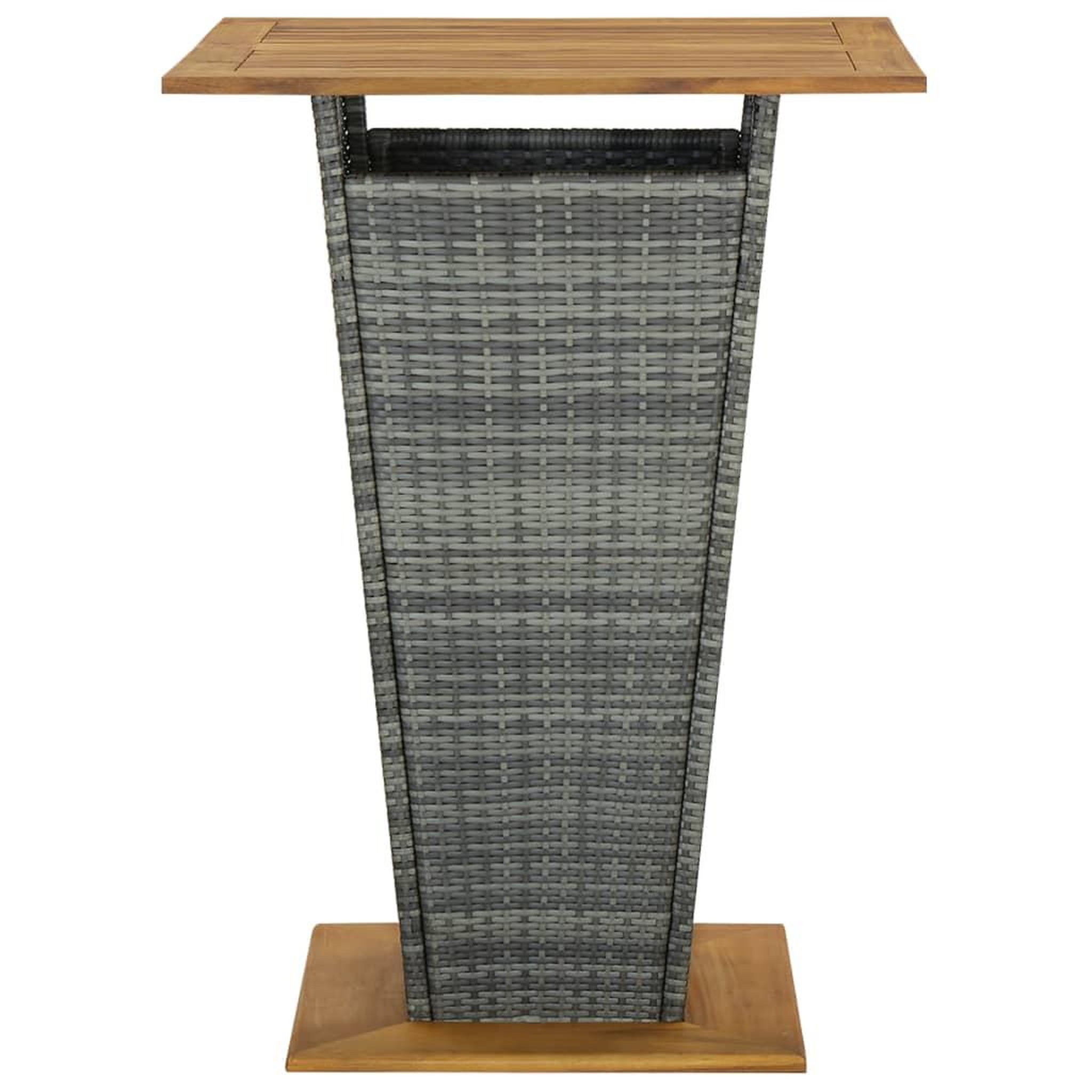 Voir la diapositive 4 : VIDAXL Ensemble de bar de jardin 5 pcs et coussins resine tressee gris