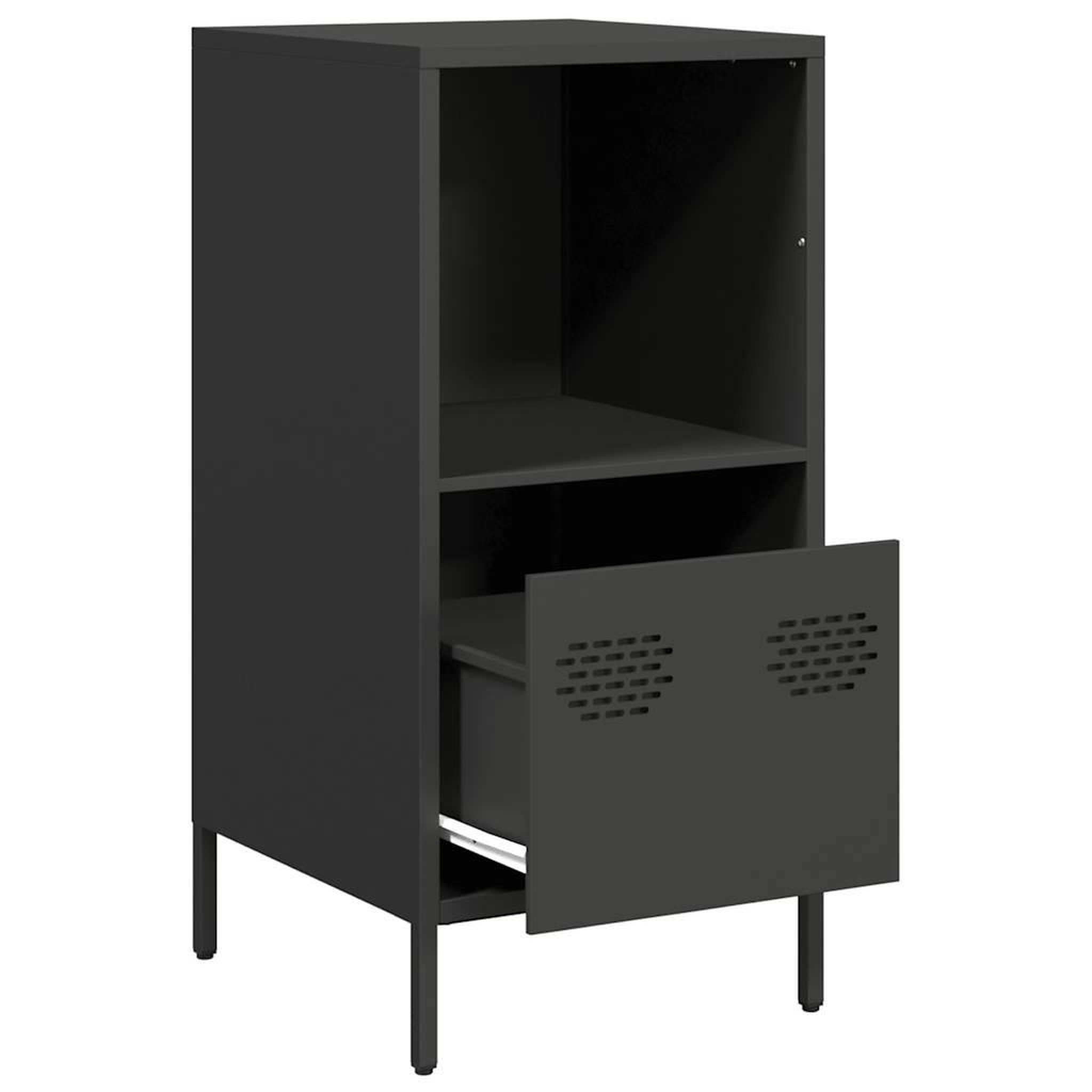 Voir la diapositive 5 : VIDAXL Buffet noir 35x39x73,5 cm acier lamine a froid
