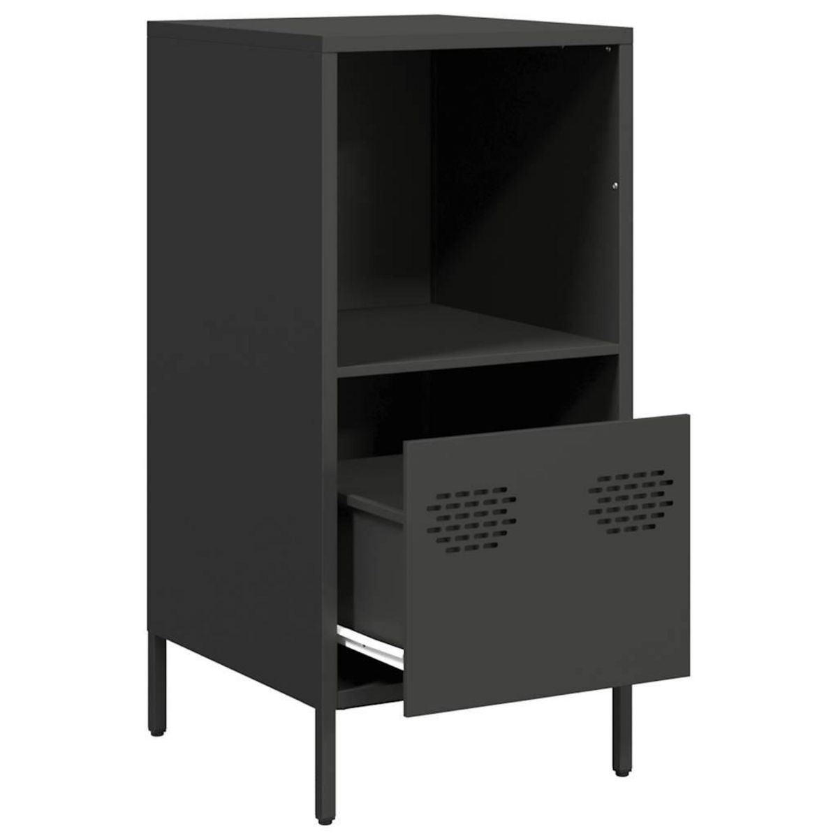 VIDAXL Buffet noir 35x39x73,5 cm acier lamine a froid
