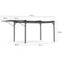 Voir la diapositive 4 : ID MARKET Pergola édition originale auvent réglable et toit rétractable 3x4M gris anthracite