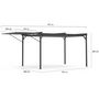 Voir la diapositive 4 : ID MARKET Pergola édition originale auvent réglable et toit rétractable 3x4M gris anthracite