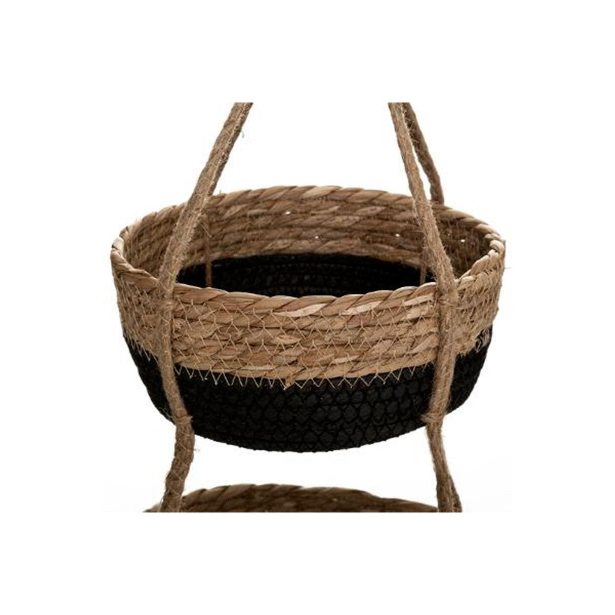 Voir la diapositive 2 : ATMOSPHERA Lot de 2 Cache-Pots Suspendus  Cuba  68cm Noir