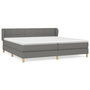 Voir la diapositive 2 : VIDAXL Sommier a lattes de lit avec matelas Gris fonce 200x200cm Tissu