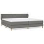 Voir la diapositive 2 : VIDAXL Sommier a lattes de lit avec matelas Gris fonce 200x200cm Tissu