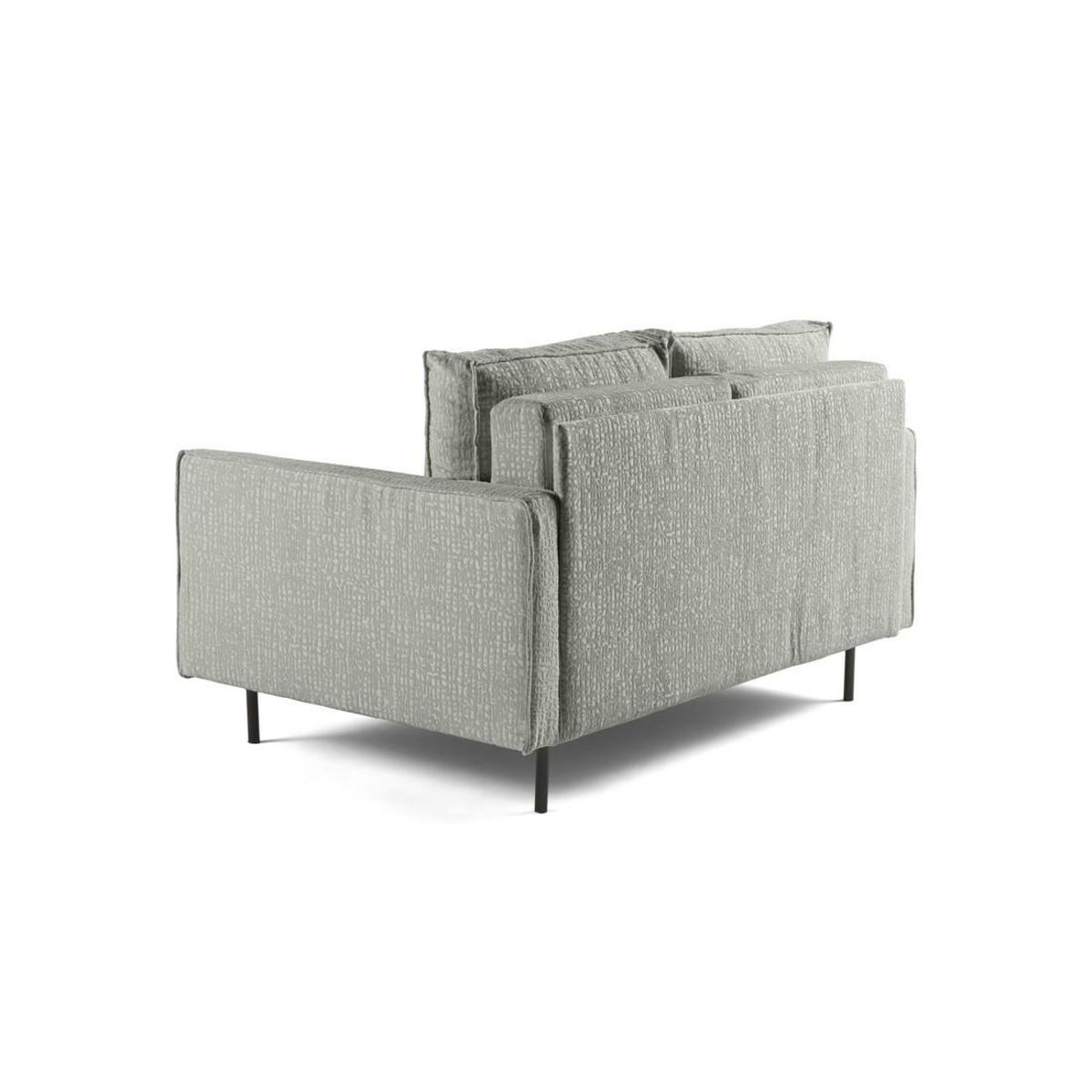 LISA DESIGN Charlie - canapé droit 2 places - en tissu velours relief