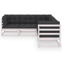 Voir la diapositive 3 : VIDAXL Salon de jardin 5 pcs avec coussins Bois de pin massif