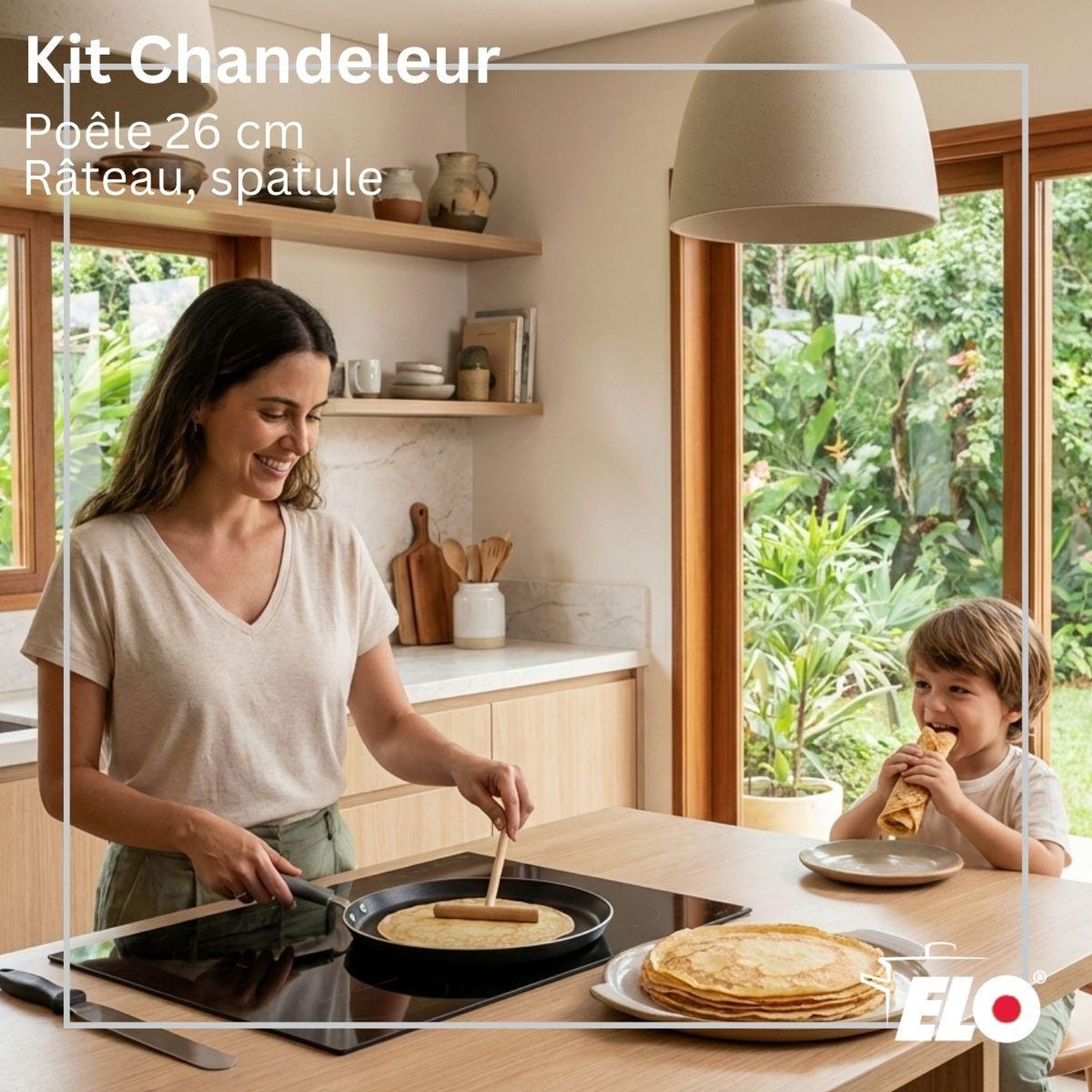 Voir la diapositive 2 : ELO Set de 1 poêle de cuisson 26 cm en aluminium avec 2 ustensiles de cuisine sans PFAS Elo Ducato