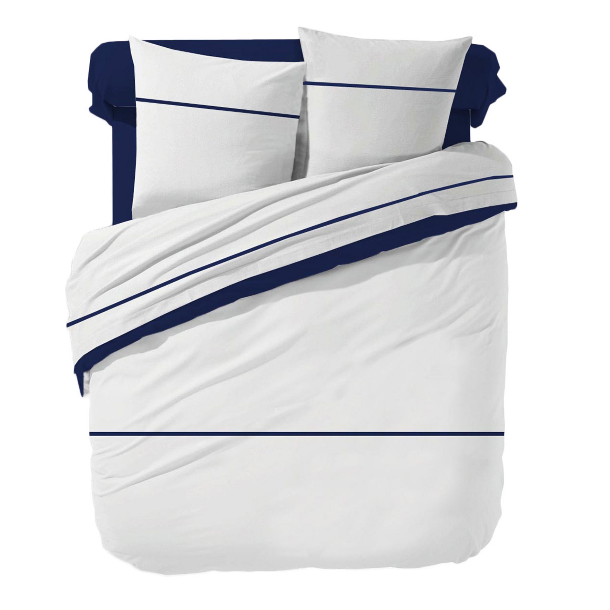 Parure De Draps Popeye Vintage - 140x200cm - 100% Coton Bleu - 1 Personne