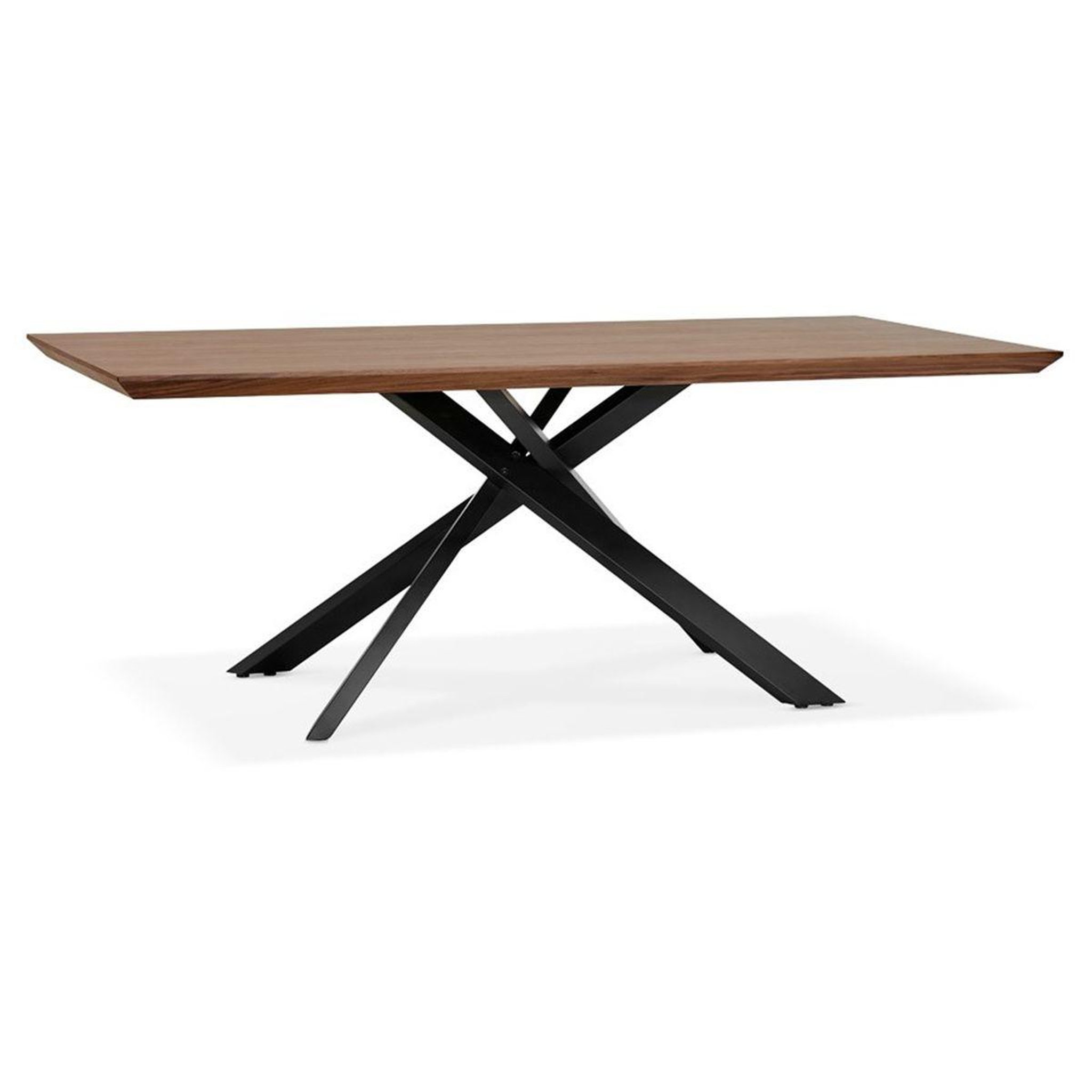 Voir la diapositive 1 : Paris Prix Table à manger en bois  laby  200cm noyer & noir