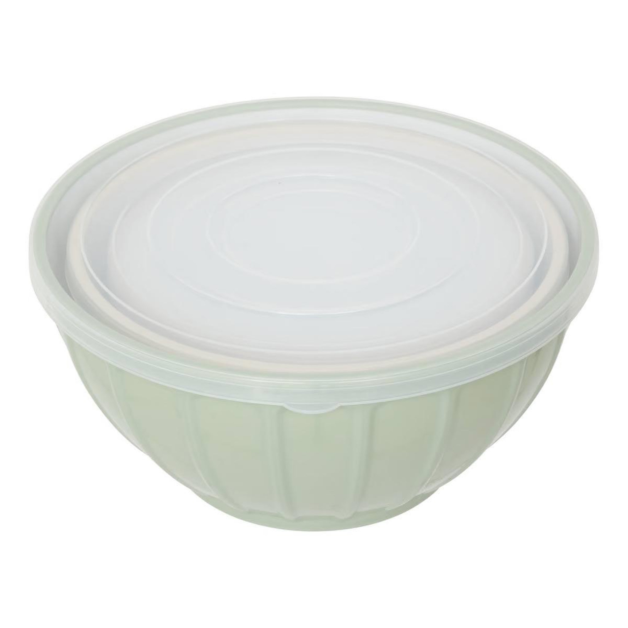 Voir la diapositive 2 : FIVE Lot de 3 saladiers avec couvercle  emboîtable  25cm multicolore