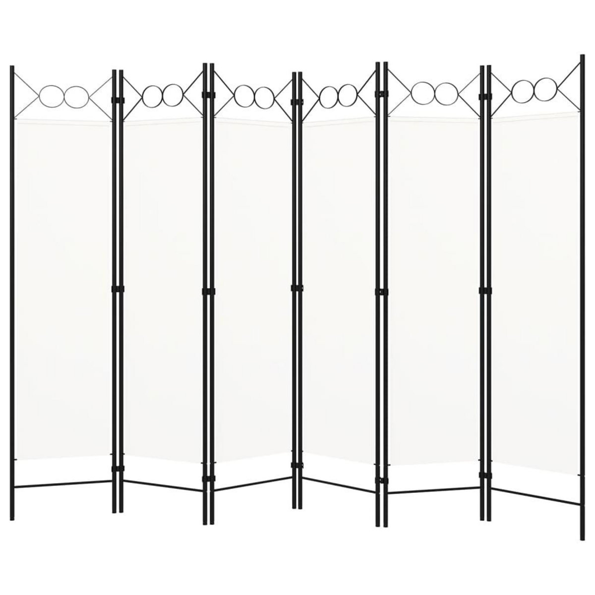 VIDAXL Cloison de separation 6 panneaux Blanc 240x180 cm