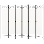 VIDAXL Cloison de separation 6 panneaux Blanc 240x180 cm