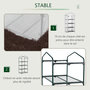 Voir la diapositive 4 : OUTSUNNY Serre de jardin balcon étagère serre 4 niveaux 0,7L x 0,5l x 1,6H m acier galvanisé bâche amovible PE haute densité blanc