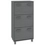 Voir la diapositive 2 : VIDAXL Armoire a chaussures HAMAR Gris fonce 59,5x35x117 cm Pin massif