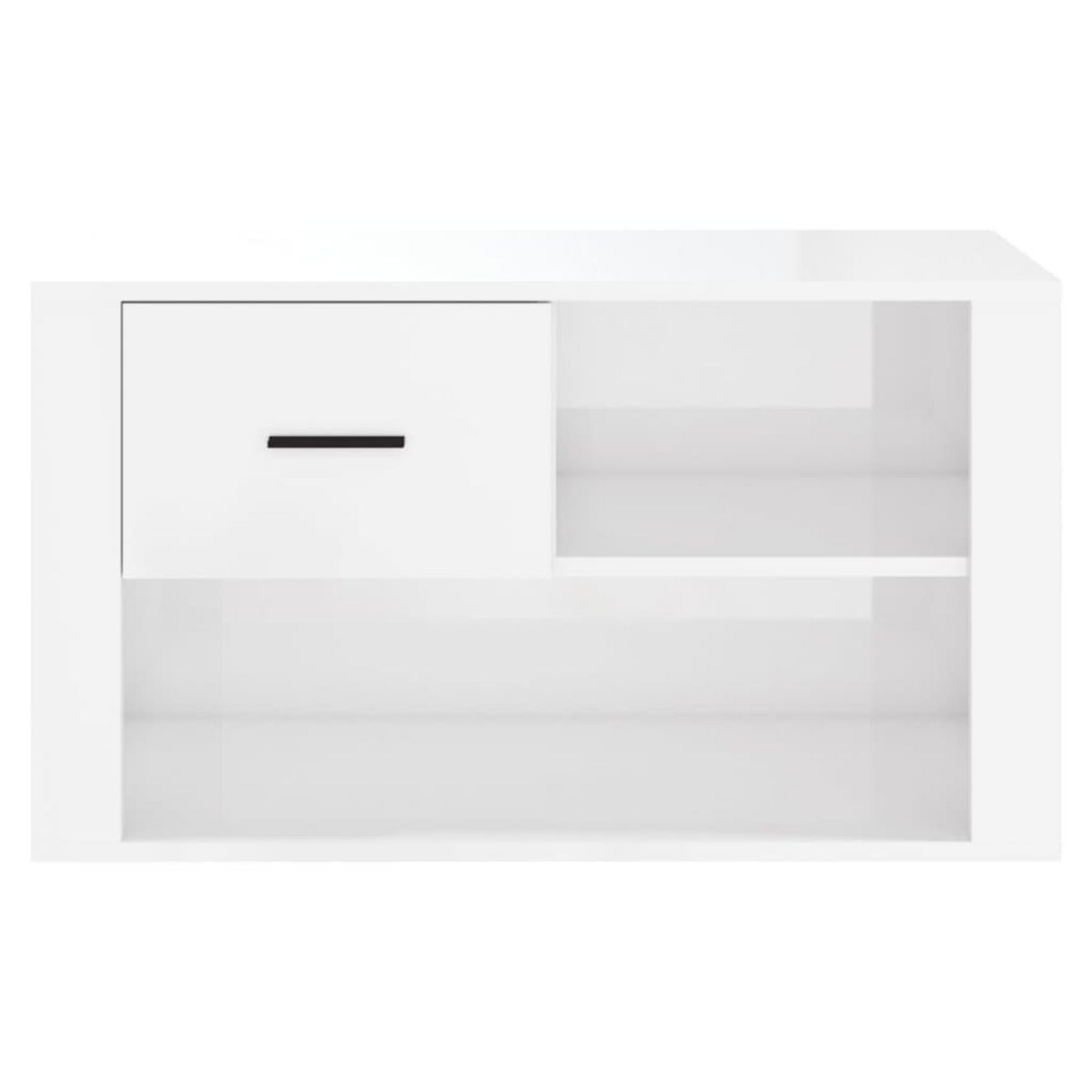 VIDAXL Armoire a chaussure Blanc brillant 80x35x45 cm Bois ingenierie