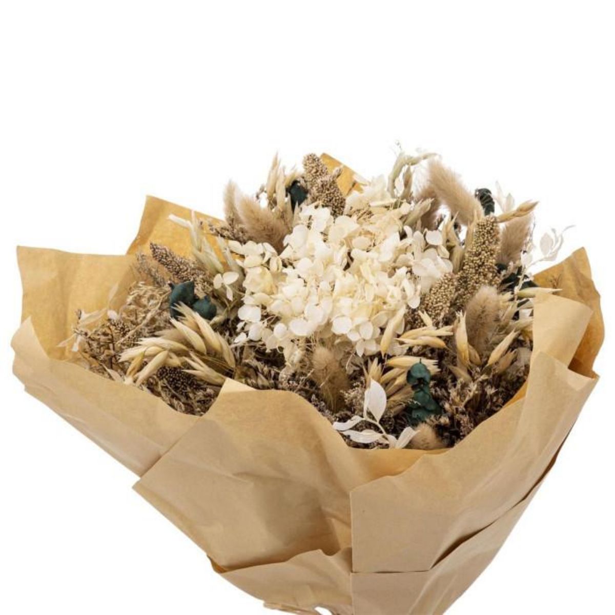 ATMOSPHERA Bouquet de Fleurs Séchées  Vintage  40cm Ivoire