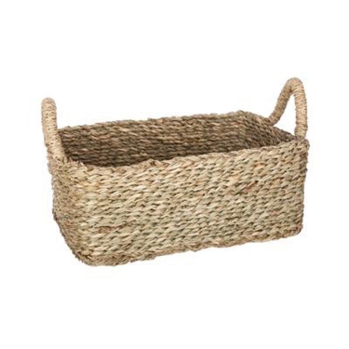  Lot de 3 Paniers de Rangement à Anses  Seagrass  13cm Naturel