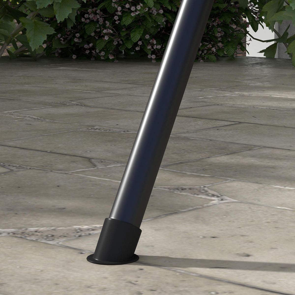 OUTSUNNY Balancelle de jardin 3 places toit réglable acier polyester gris