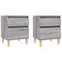 Voir la diapositive 2 : VIDAXL Tables de chevet 2 pcs Sonoma gris 40x35x50 cm