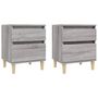 Voir la diapositive 2 : VIDAXL Tables de chevet 2 pcs Sonoma gris 40x35x50 cm