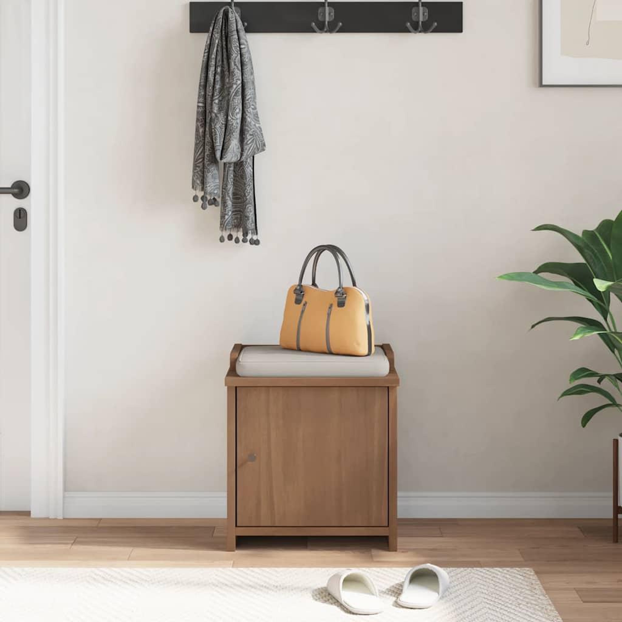 Voir la diapositive 4 : VIDAXL Banc de couloir SANDNES 45x40x50 cm bois de pin massif