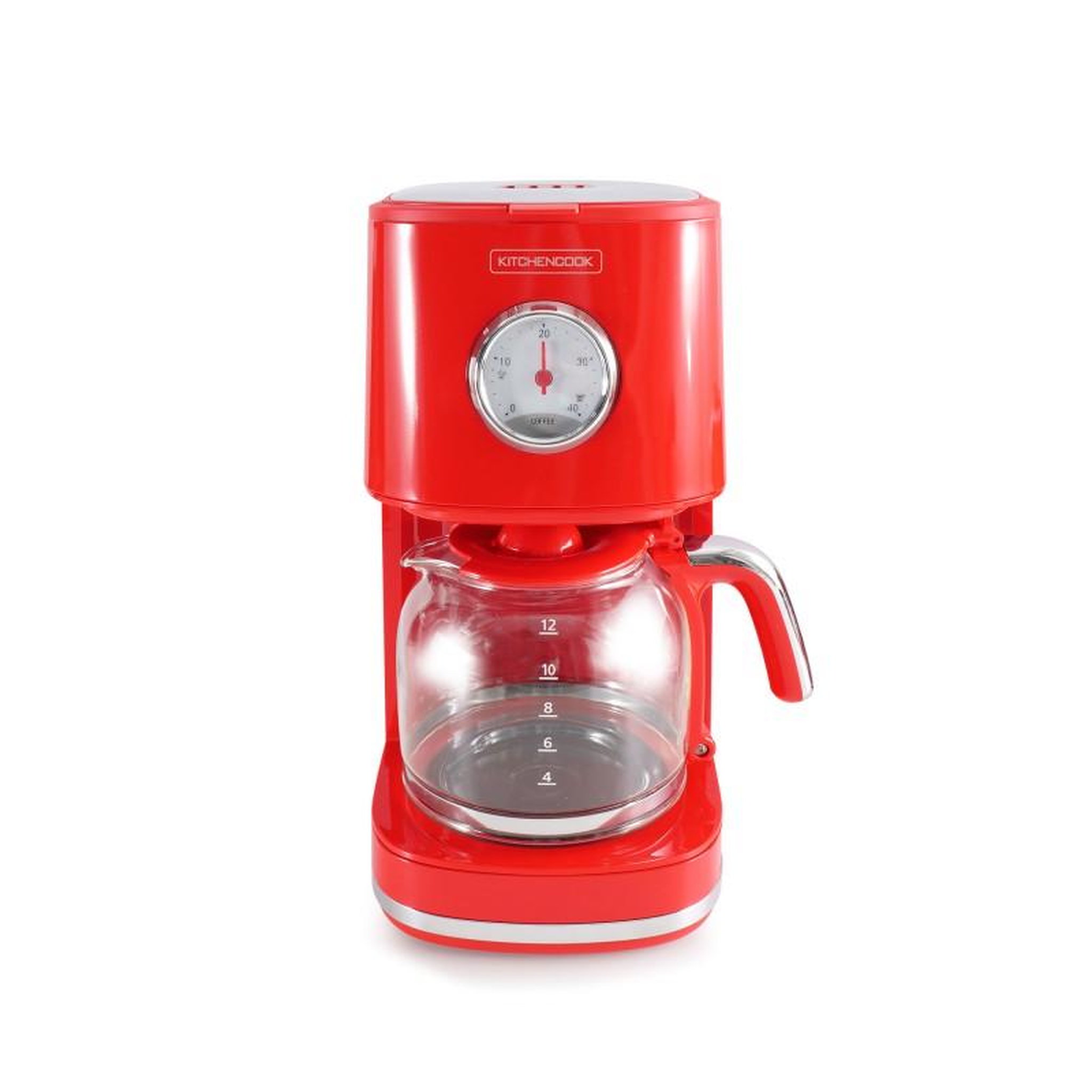 Voir la diapositive 2 : KITCHENCOOK Kitchencook - Cafetière Filtre Rétro 1,5l - Filtre Réutilisable Nylon - Arrêt Automatique - Maintien Au Chaud
