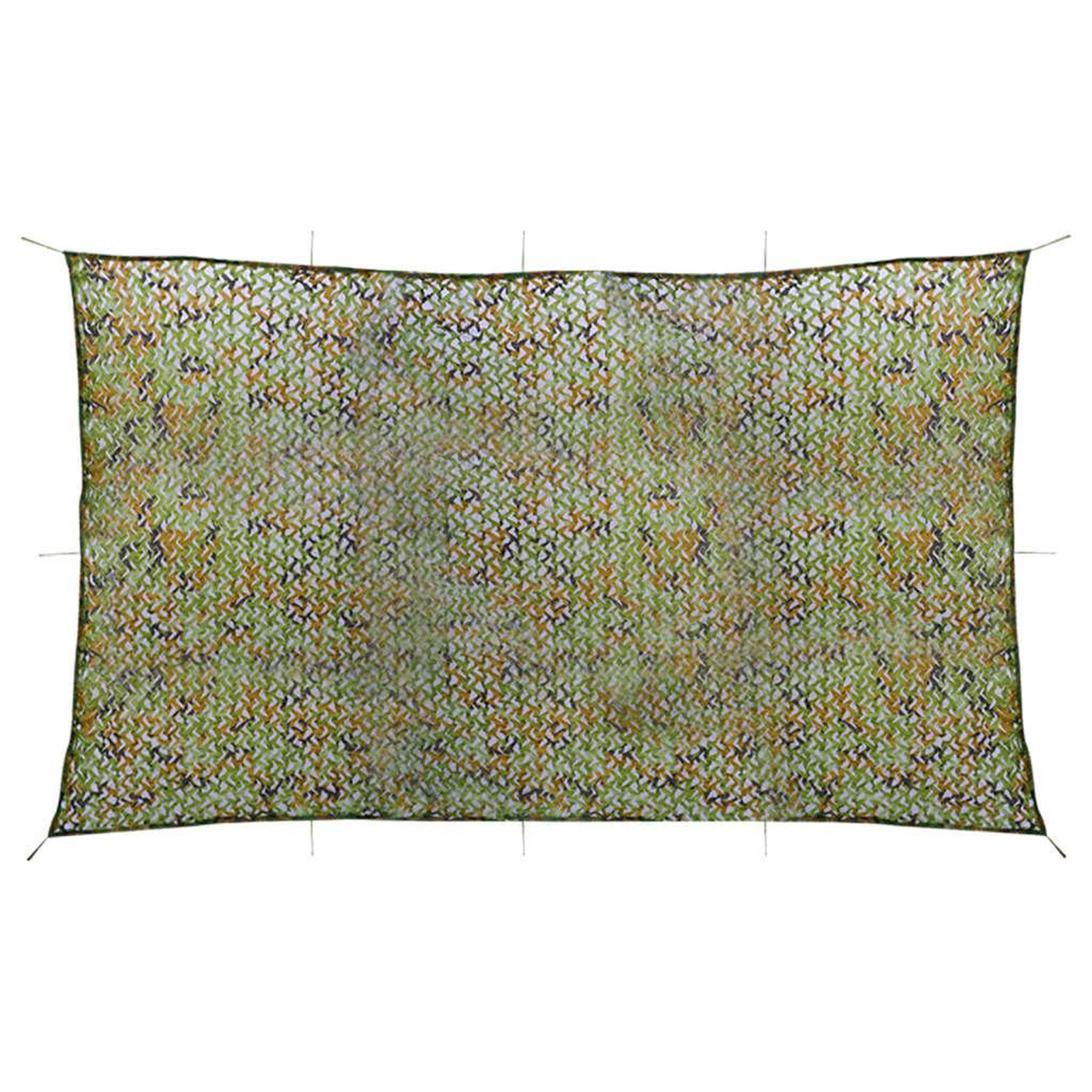 VIDAXL Filet de camouflage avec sac de rangement 3x7 m Vert