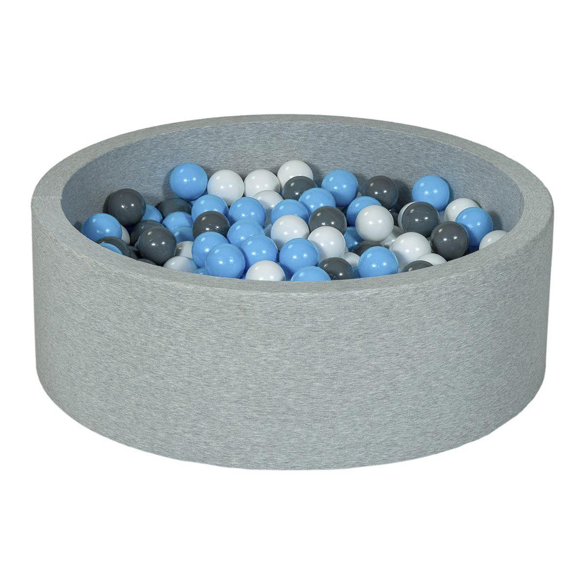 VELINDA Piscine à balles aire de jeu + 300 balles blanc, bleu clair, gris