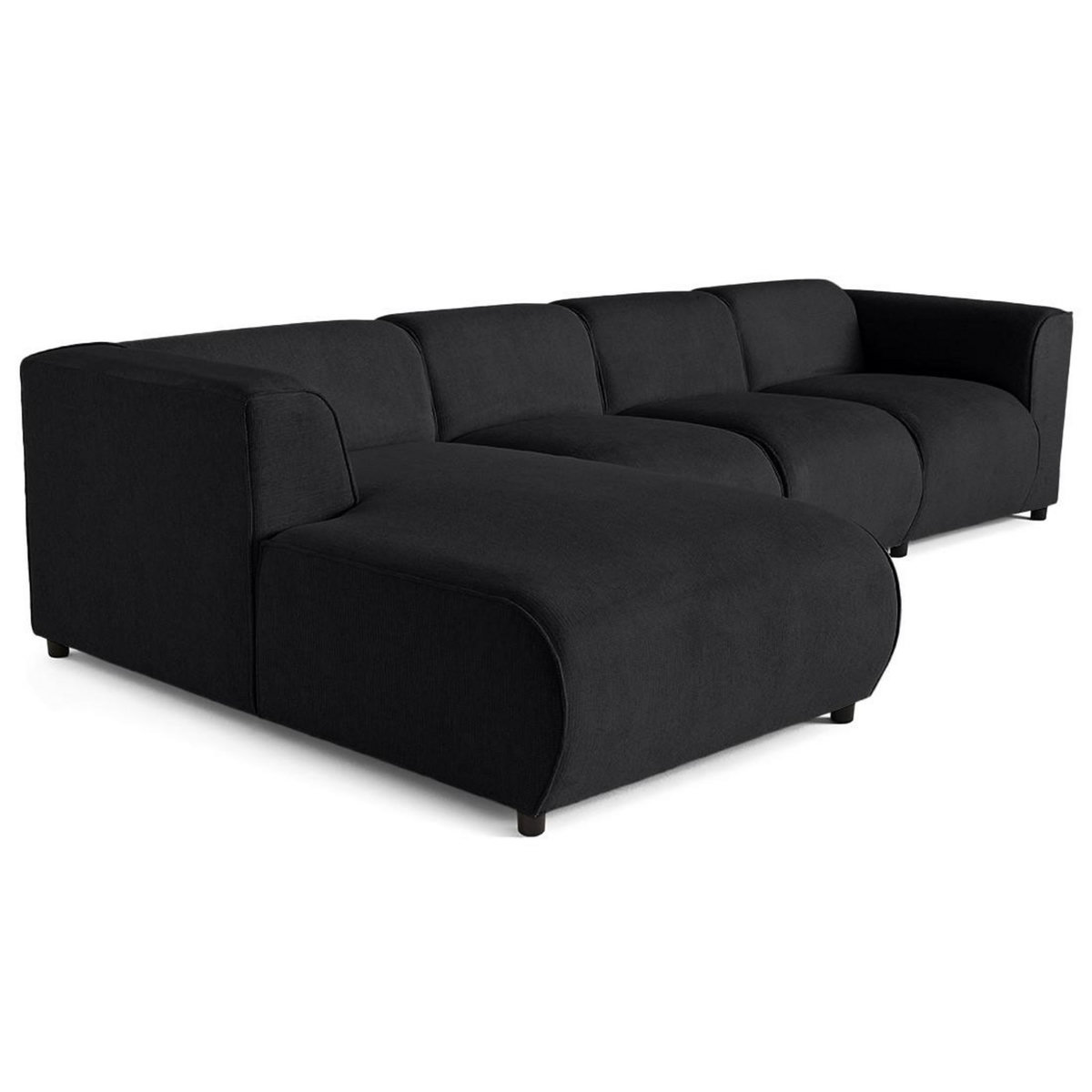 LISA DESIGN Suaro - canapé modulable d'angle gauche 5 places en tissu texturé