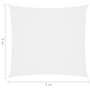 VIDAXL Voile de parasol tissu oxford carre 3x3 m blanc