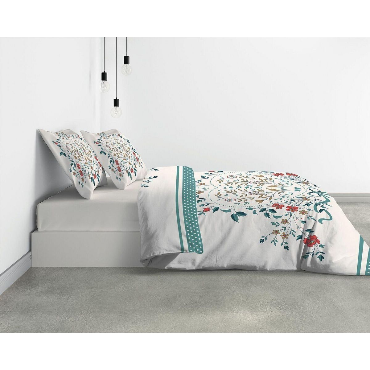 Les Ateliers du Linge Parure housse de couette 100% coton 47 fils/cm2 -capucine