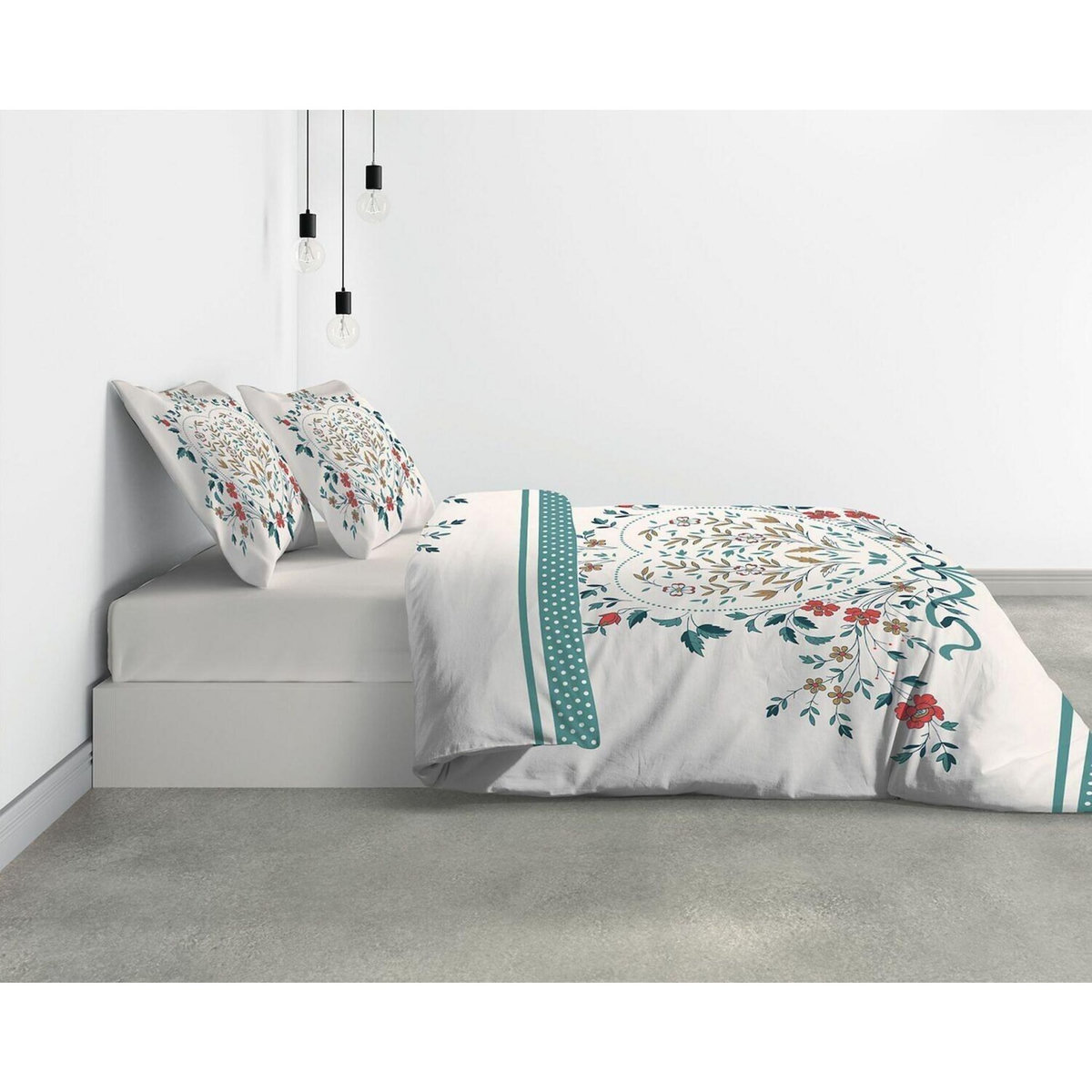 Les Ateliers du Linge Parure housse de couette 100% coton 47 fils/cm2 -capucine