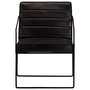 Voir la diapositive 2 : VIDAXL Fauteuil Noir Cuir veritable