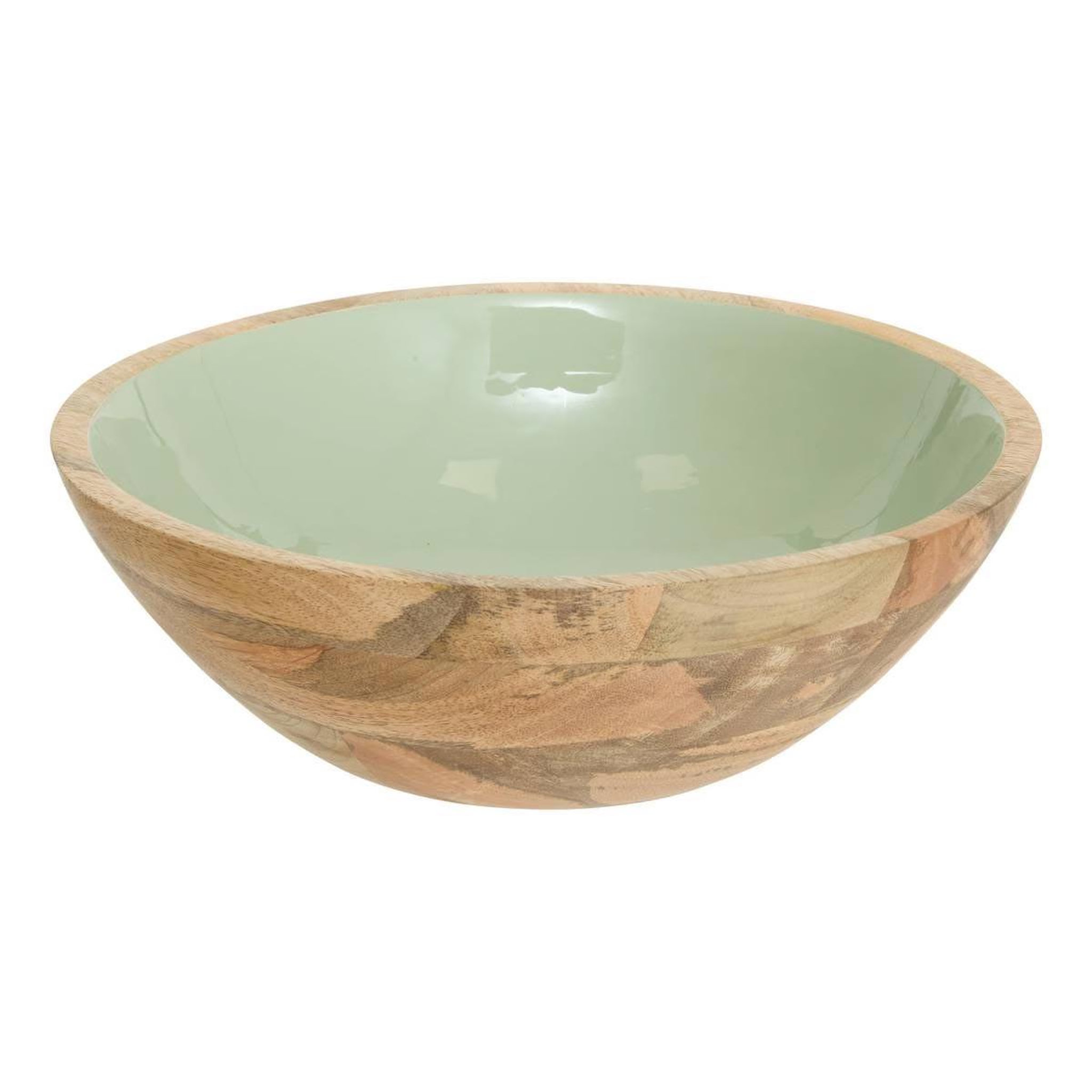 SECRET DE GOURMET Saladier en bois  inaya  30cm vert