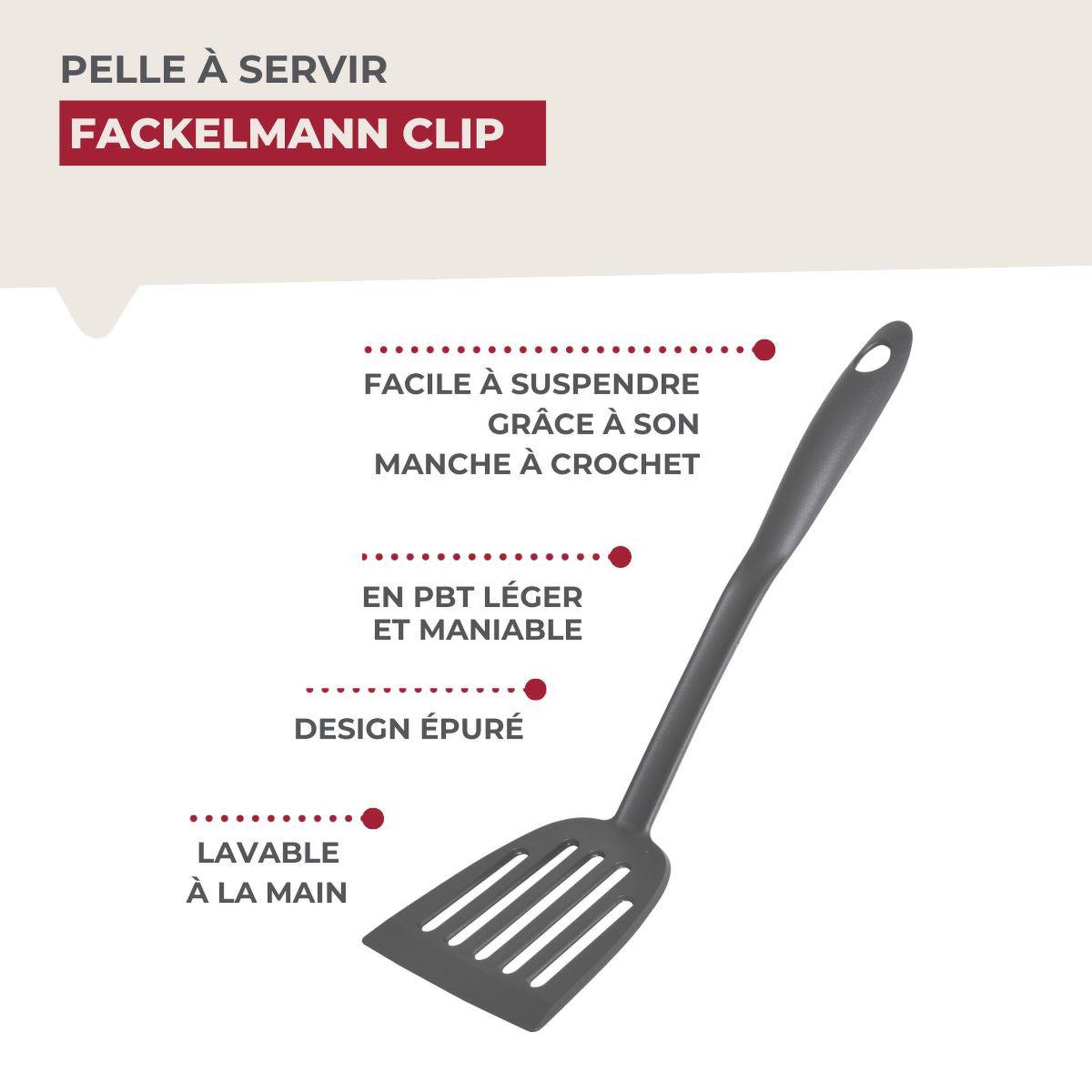 Voir la diapositive 6 : Fackelmann Pelle à servir 33 cm fackelmann clip