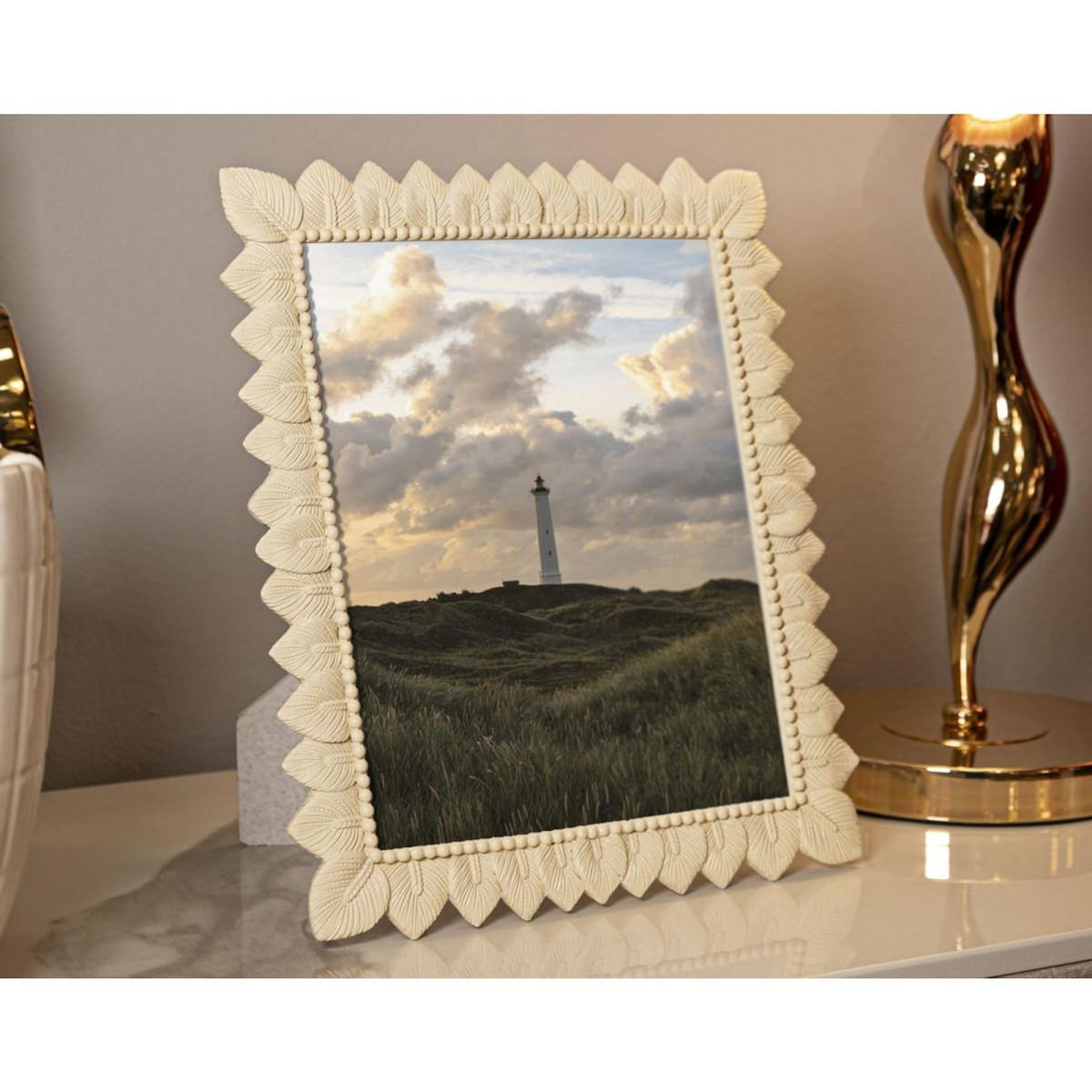 Paris Prix Cadre Photo Déco  Light Leaf  20x25cm Crème