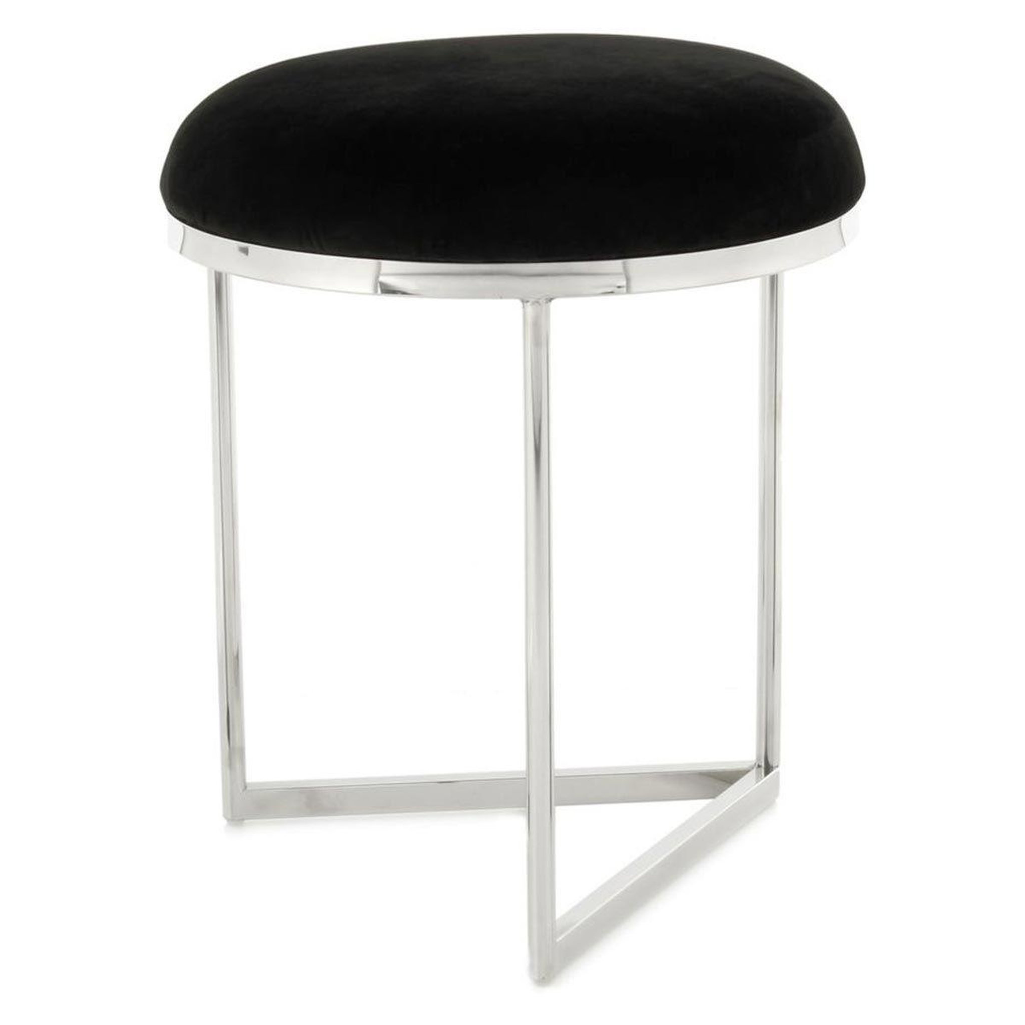 Voir la diapositive 1 : Paris Prix Tabouret design  wynona  49cm noir & argent