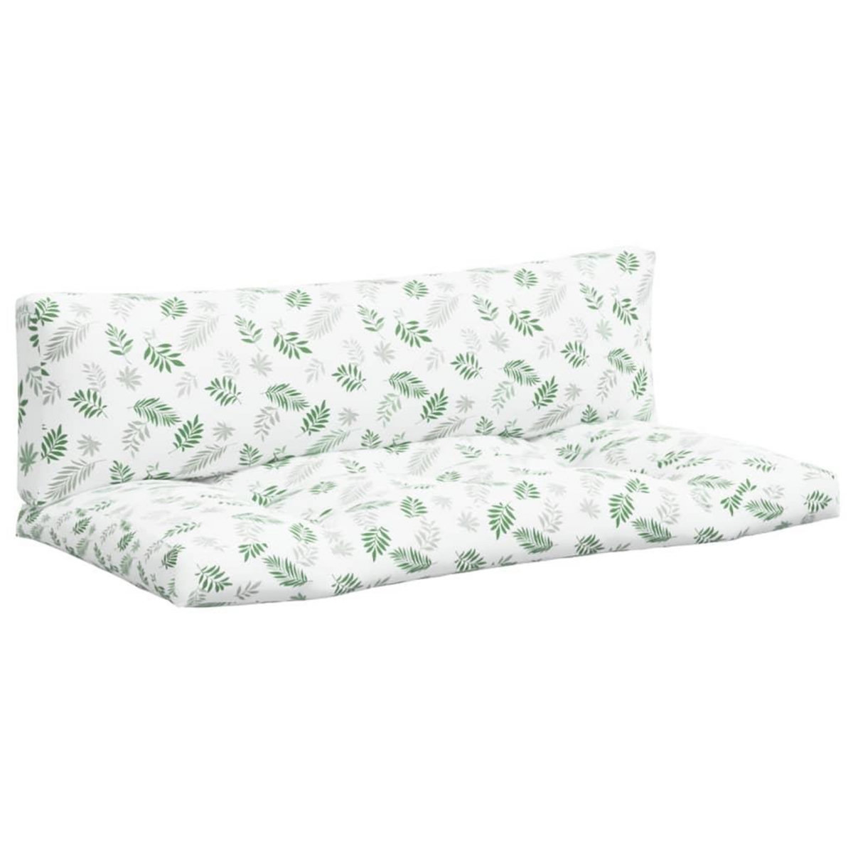 VIDAXL Coussins de palette lot de 2 motif de feuilles tissu Oxford