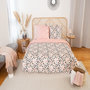 Voir la diapositive 4 : Home collection Parure housse de couette 100% satin de coton bio 78fils joy